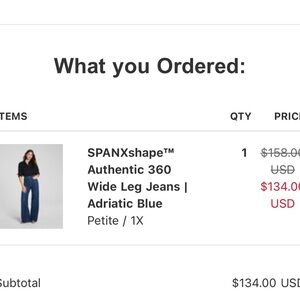 SPANXshape Authentic 360 Wide Leg Jeans - Dark Blue